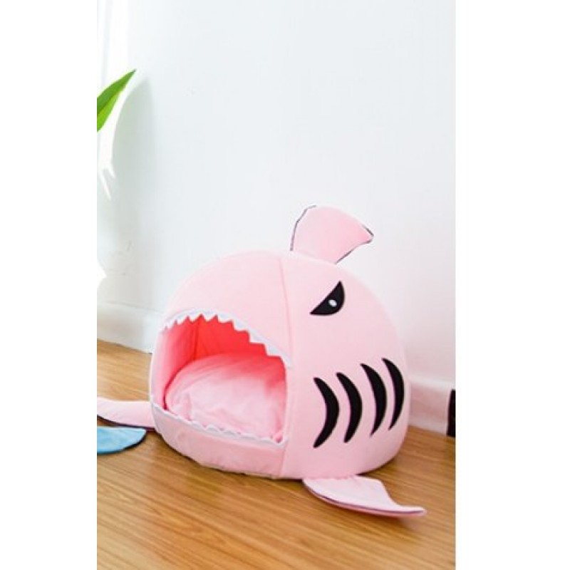 Creative Dual-Purpose Shark Pet Bed Small Dogs And Cats Warm Pet Bed