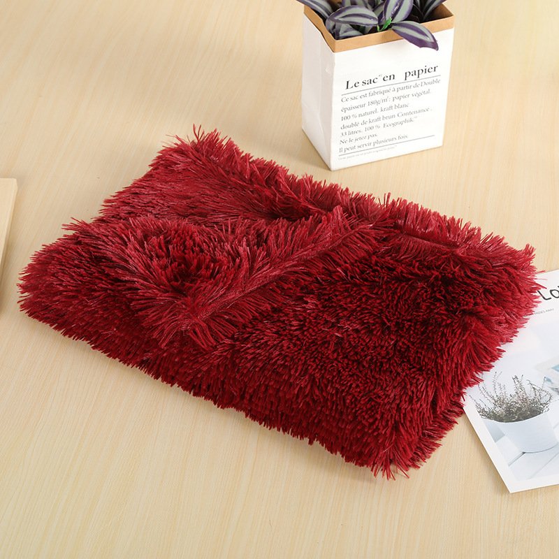 Dog Blanket cat dog pet nest mat double layer Plush in winter