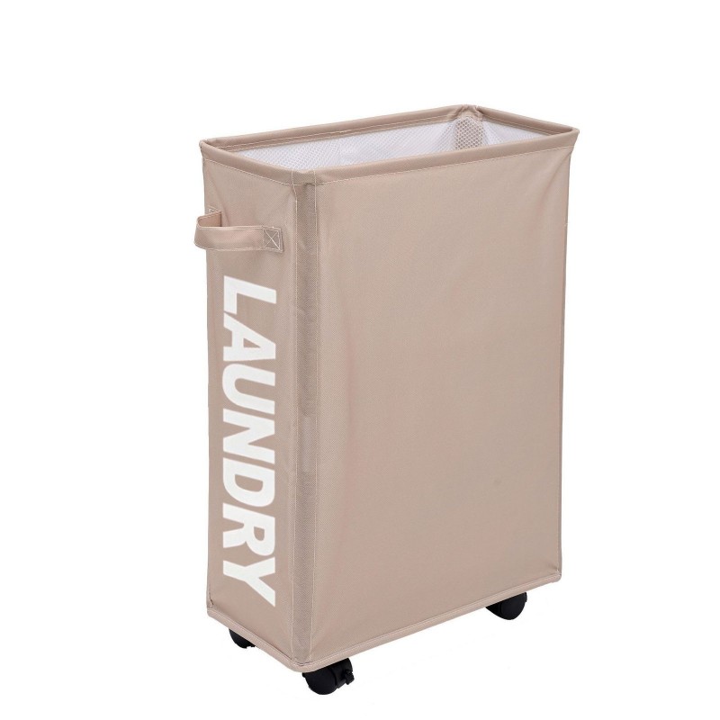 Cloth Narrow High Folding Laundry Basket With Wheels Laundry Basket