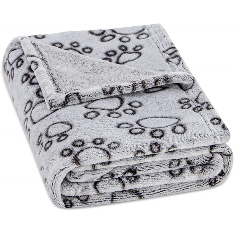 Soft High Quality Pet Blanket Grey Paw Dog Blanket Washable Pet Mat Warm And Comfortable Blanket For Cat Dogs