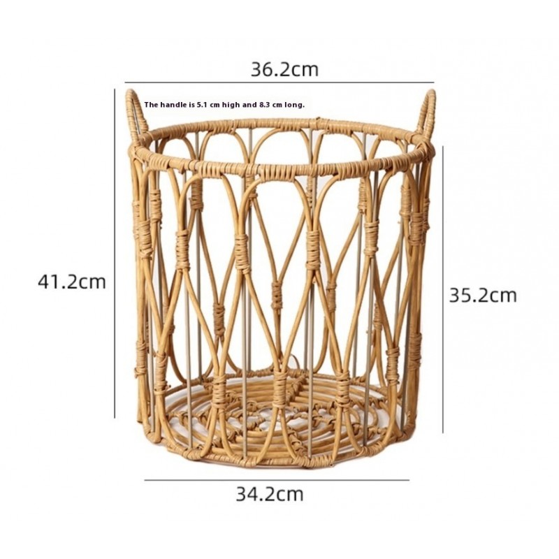 Rattan Storage Basket Woven Dirty Laundry