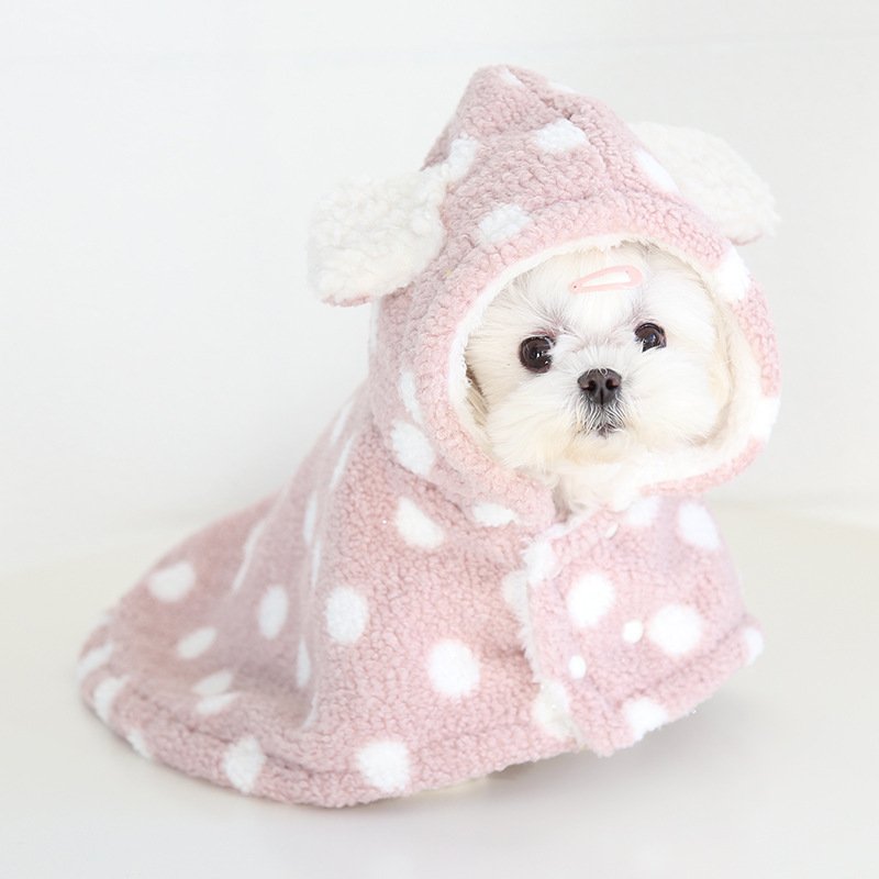 Thickened Fleece-lined Pet Shawl Sleeping Blanket