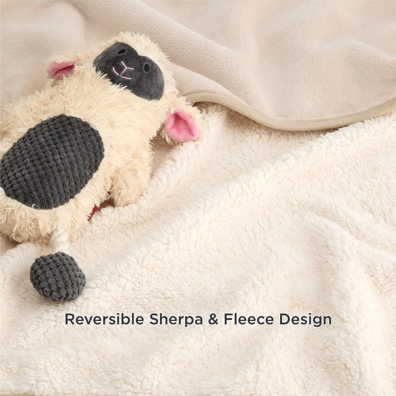 Pet Waterproof Flannel Sherpa Thickened Dog Blanket Cat Mat