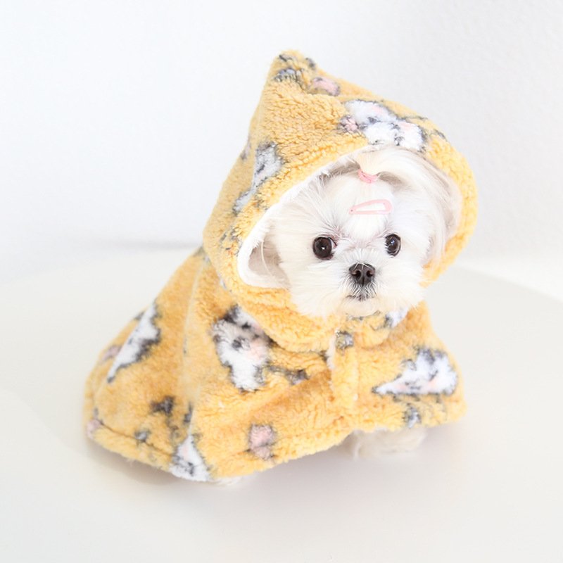 Thickened Fleece-lined Pet Shawl Sleeping Blanket