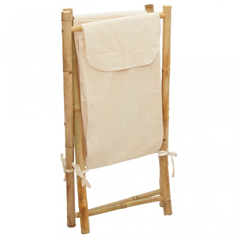 Laundry Basket Cream White 41.5x36x63.5 cm   Laundry Basket Cream White