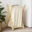 Laundry Basket Cream White 41.5x36x63.5 cm   Laundry Basket Cream White