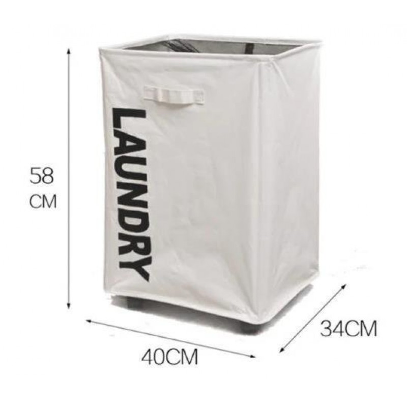 Cloth Narrow High Folding Laundry Basket With Wheels Laundry Basket
