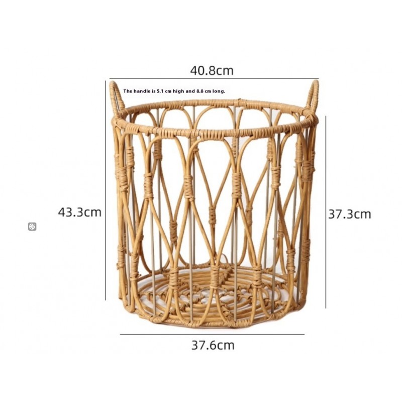 Rattan Storage Basket Woven Dirty Laundry