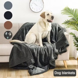 Flannel Cotton Wool Sherpa Thick Pet Blanket Dog K..