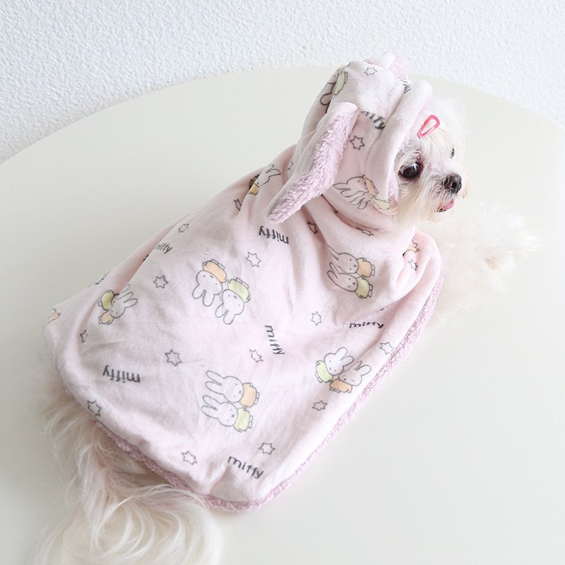 Thickened Fleece-lined Pet Shawl Sleeping Blanket