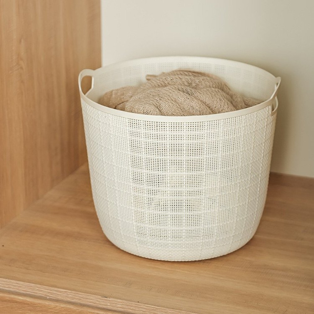 Home Simple Solid Color Clothes Storage Laundry Basket
