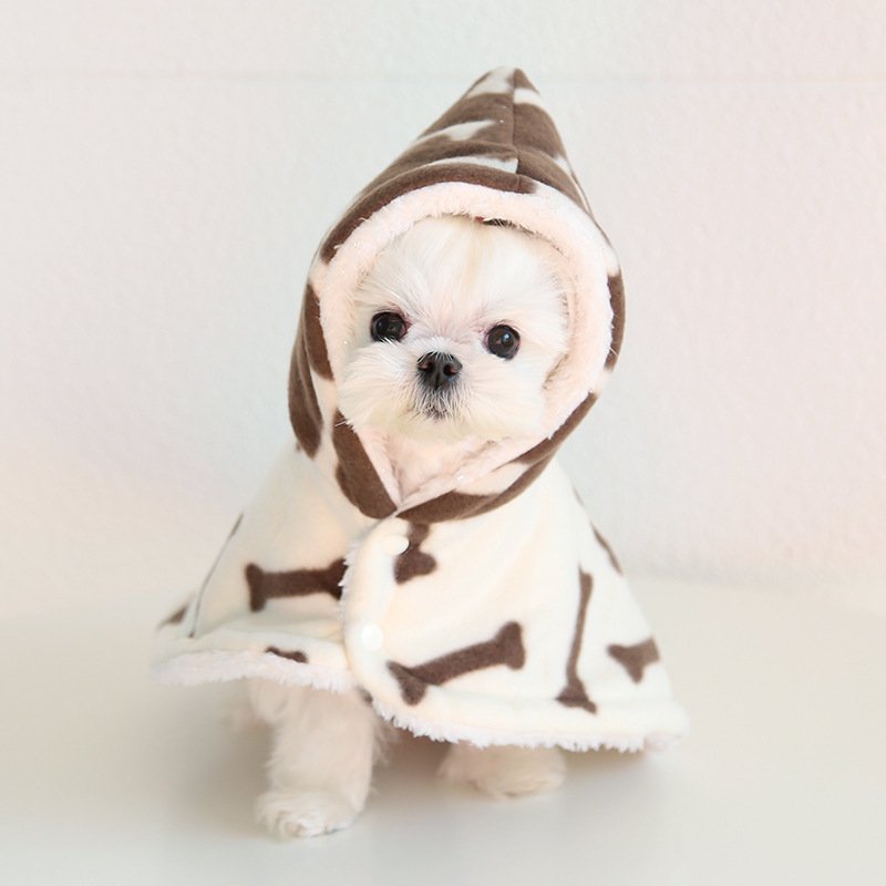 Thickened Fleece-lined Pet Shawl Sleeping Blanket