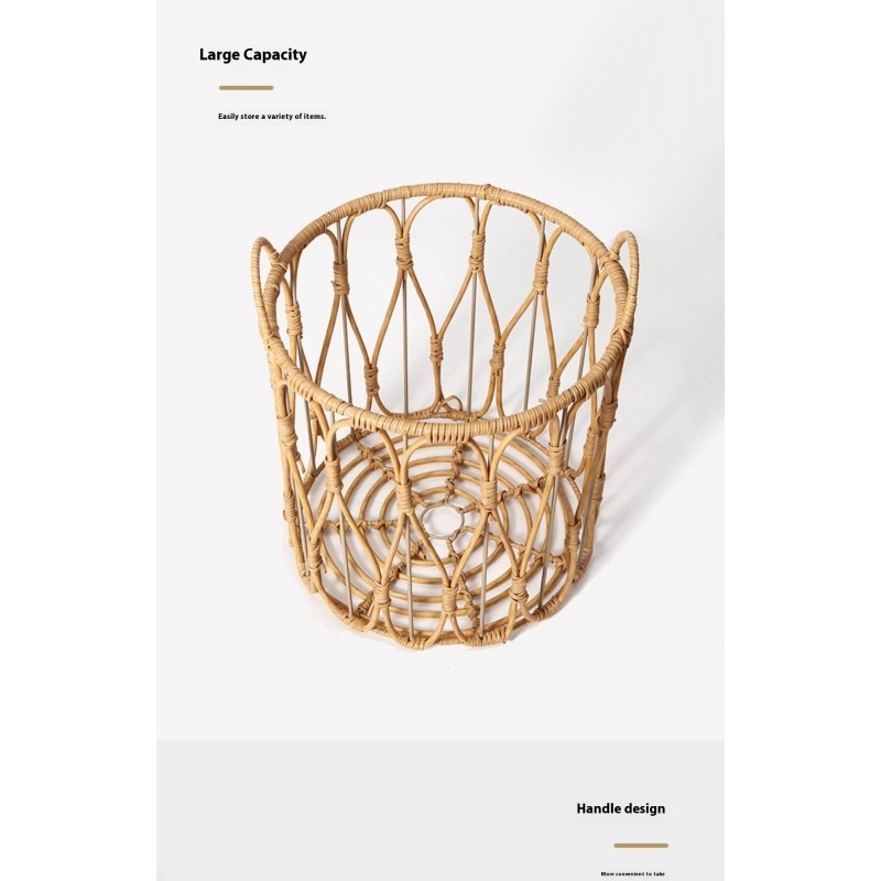 Rattan Storage Basket Woven Dirty Laundry