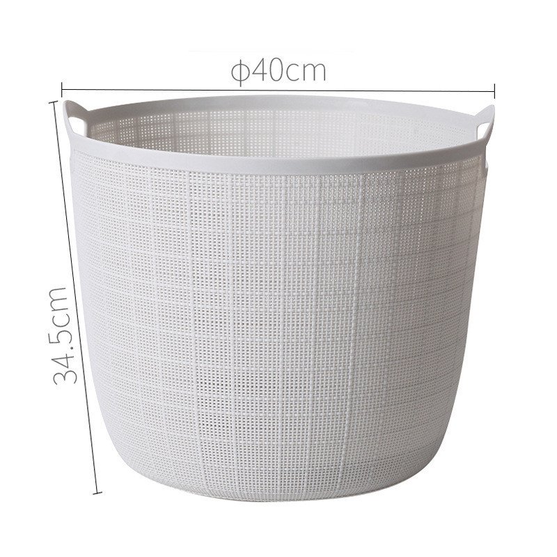 Home Simple Solid Color Clothes Storage Laundry Basket