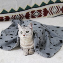 Dog Double-sided Fleece Blanket Warm Pet Blanket C..