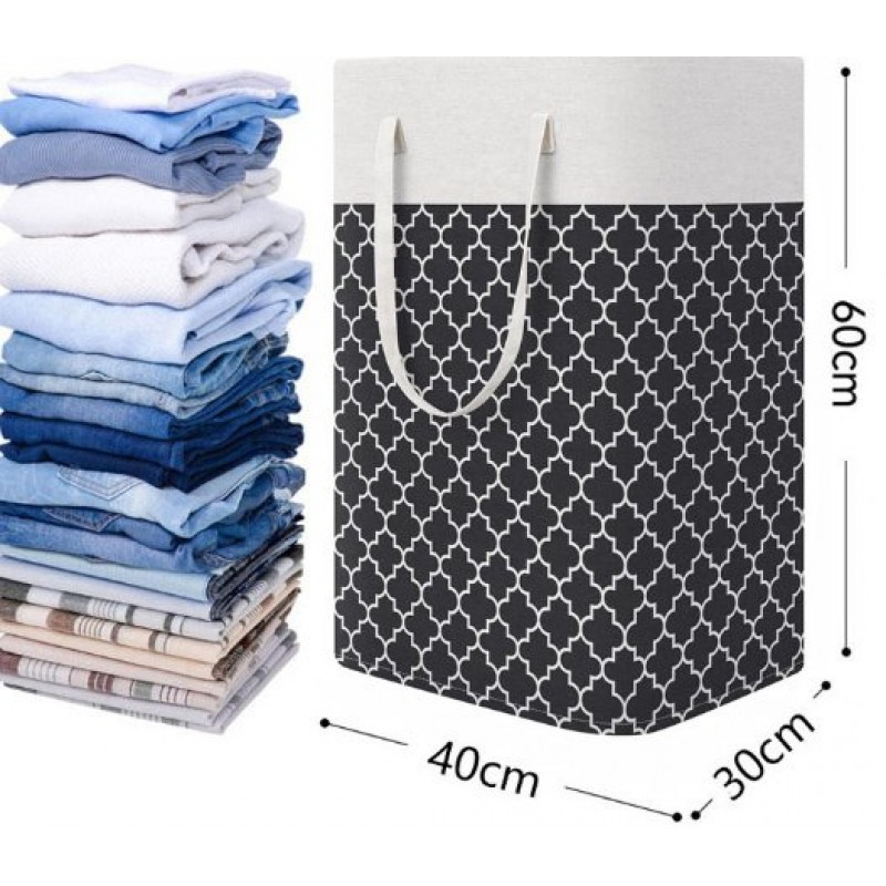 Large Laundry Basket Striped Foldable Storage Bag Laundry Baskets