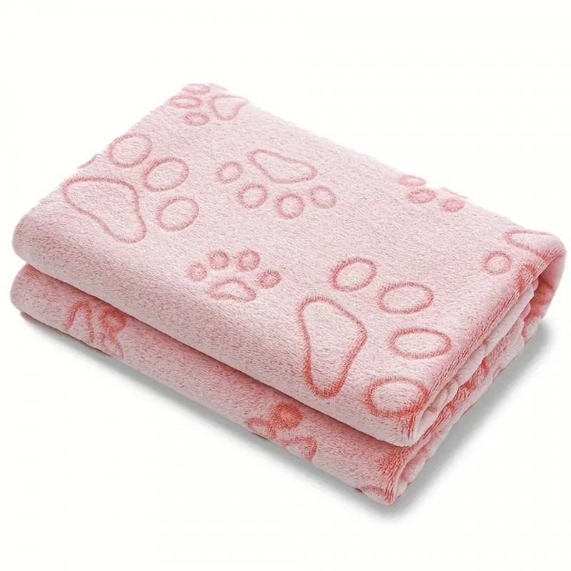 Soft High Quality Pet Blanket Grey Paw Dog Blanket Washable Pet Mat Warm And Comfortable Blanket For Cat Dogs