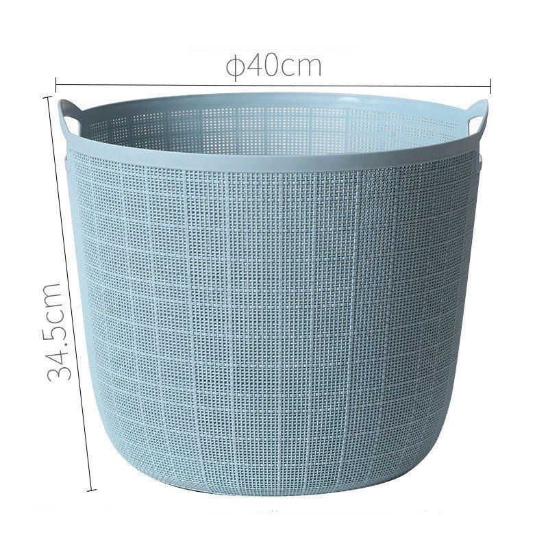 Home Simple Solid Color Clothes Storage Laundry Basket