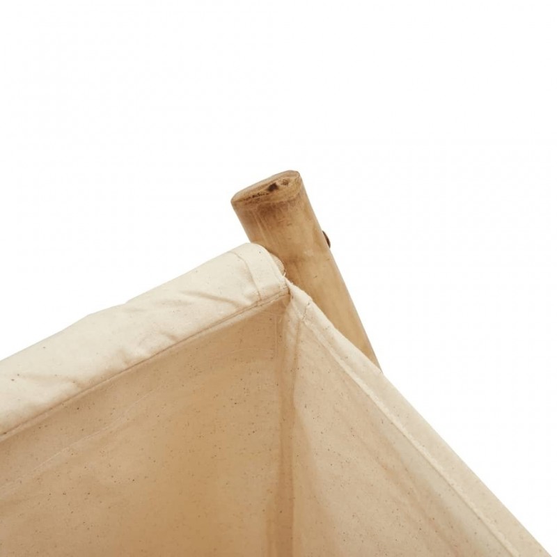 Laundry Basket Cream White 41.5x36x63.5 cm   Laundry Basket Cream White